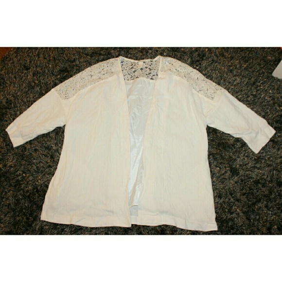 H&M Lace Kimono Cardigan L White - Picture 2 of 6